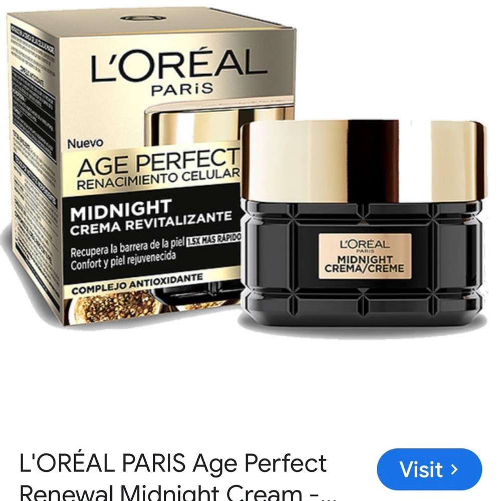 L'Oréal Age Perfect Midnight Revitalizing Cream — Black & Gold
